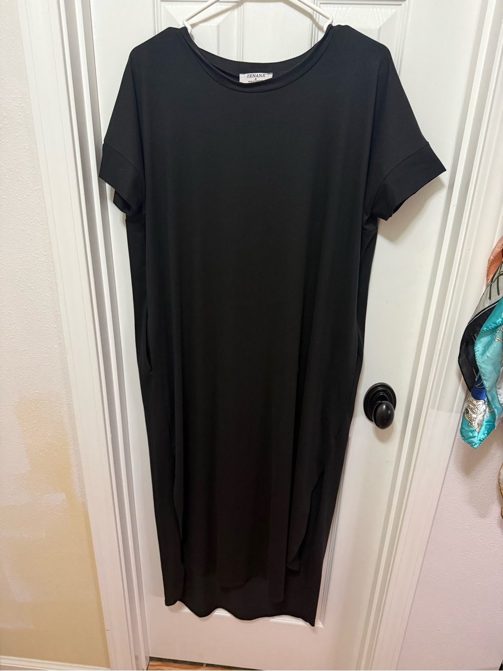 Zenana Outfitters Black Short Sleeve Maxi Dress